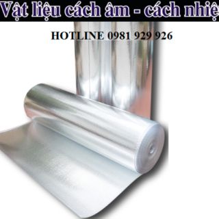 Tấm lót cách nhiệt chống nóng(hỗ trợ cách âm)Phủ bạc 2 lớp. Kích thước Rộng 1m55.Dày 4mm