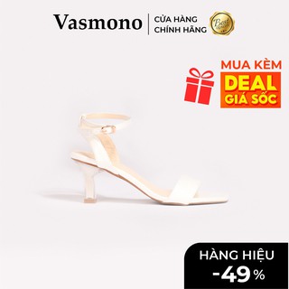 [Giảm 50%] Giày Cao Gót Quai Mảnh 5 Phân - Trắng