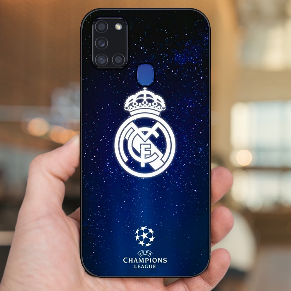 Ốp lưng Samsung A21S viền đen in hình Real Madrid