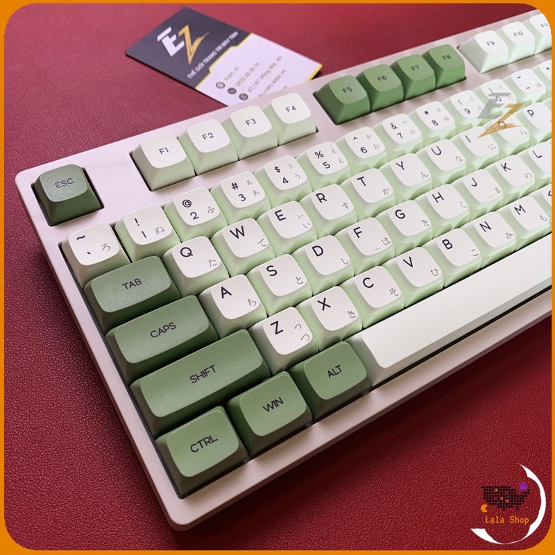 Bộ Keycap Matcha XDA Dye_Sub 124 Chuyên Dùng Cho Bàn Phím Cơ