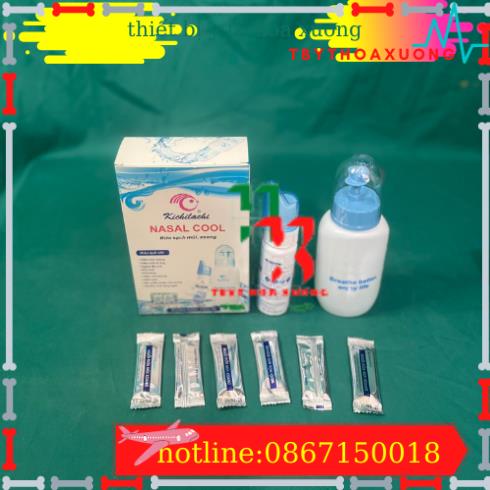 Bình Rửa Mũi NASAL COOL + 6 Gói Muối Và 1 Bình Xịt Mũi