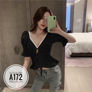 Bigsize Áo peplum cườm A172