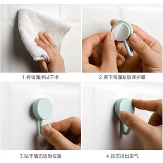 Set 5 Móc dán tường vintage Móc dán decor