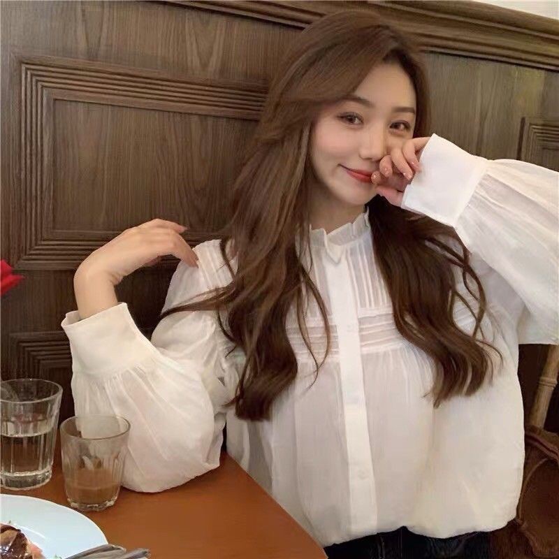 [ORDER] Áo blouse cổ tròn Xames Shirt style Hàn Quốc - Có ảnh thật
