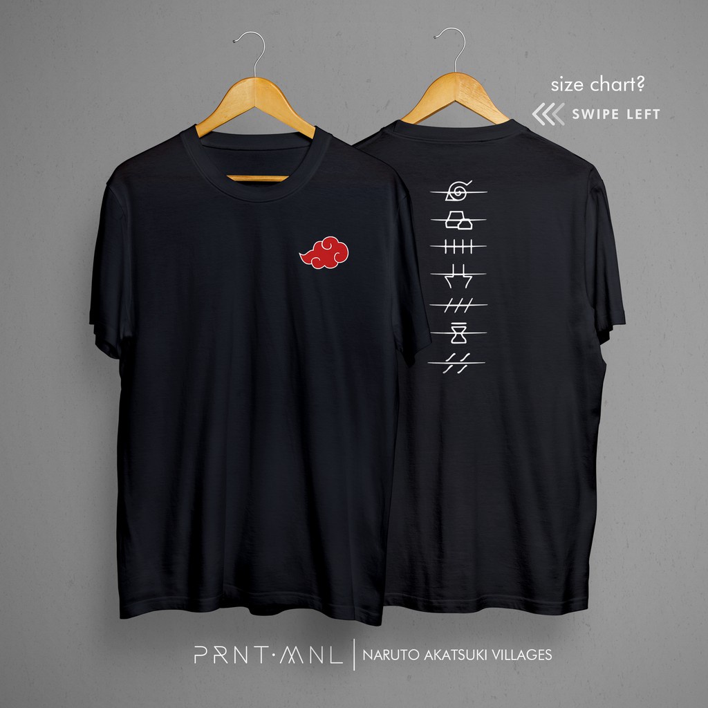 (SALE) Áo thun in hình Naruto Anime Akatsuki Villages thời trang nam giá rẻ