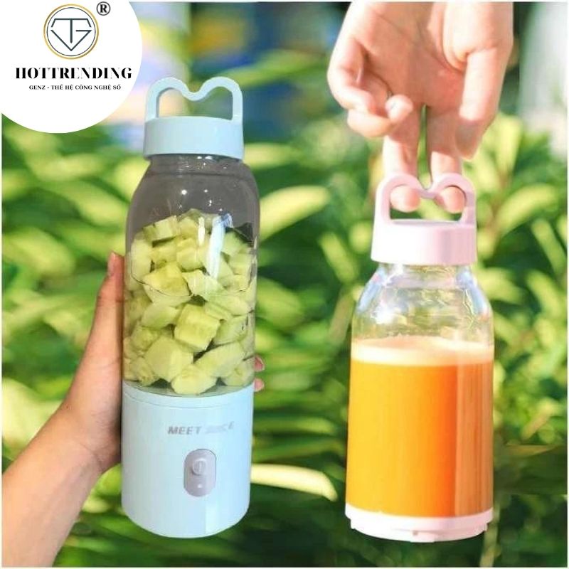 Máy Xay Sinh Tố Đa Năng Cầm Tay Meet Juice - Xay cực nhanh 9s, cao cấp, an toàn hàng loại 1