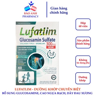 Viên uống dưỡng khớp LUFATLIM – bổ sung dưỡng chất cho khớp, hỗ trợ giảm đau khớp, nguy cơ thoái hóa khớp – Hộp 60 viên