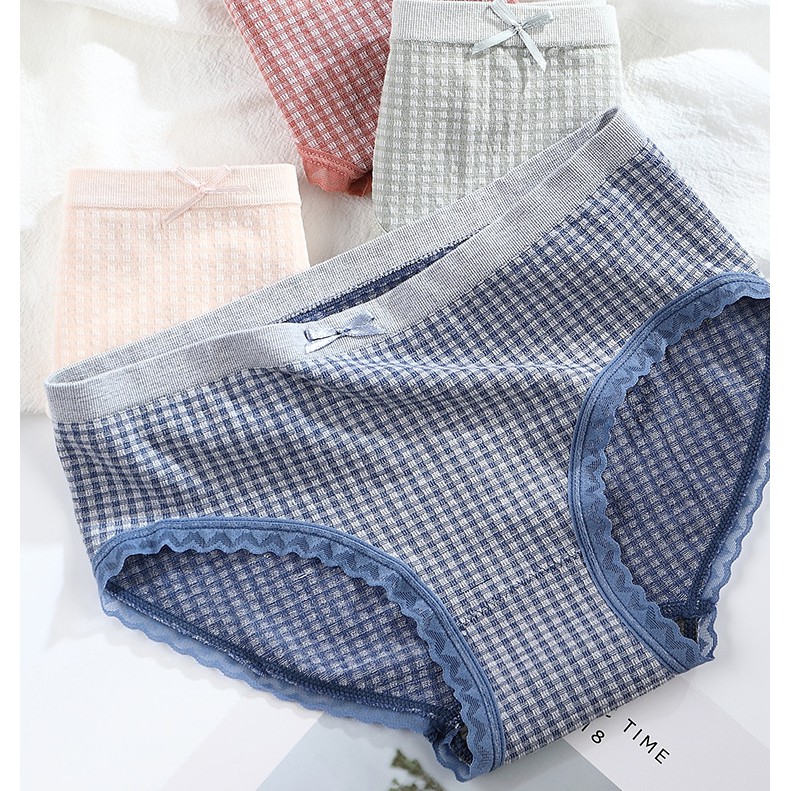 Quần lót nữ, quần lót nữ cotton thun lạnh viền ren đẹp | BigBuy360 - bigbuy360.vn