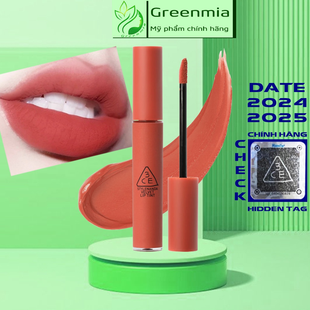 Son 3CE Velvet Lip Tint Think Again – Màu Hồng Cam Nude Coral Tươi Trẻ CHÍNH HÃNG CHECK HIDDEN TAG
