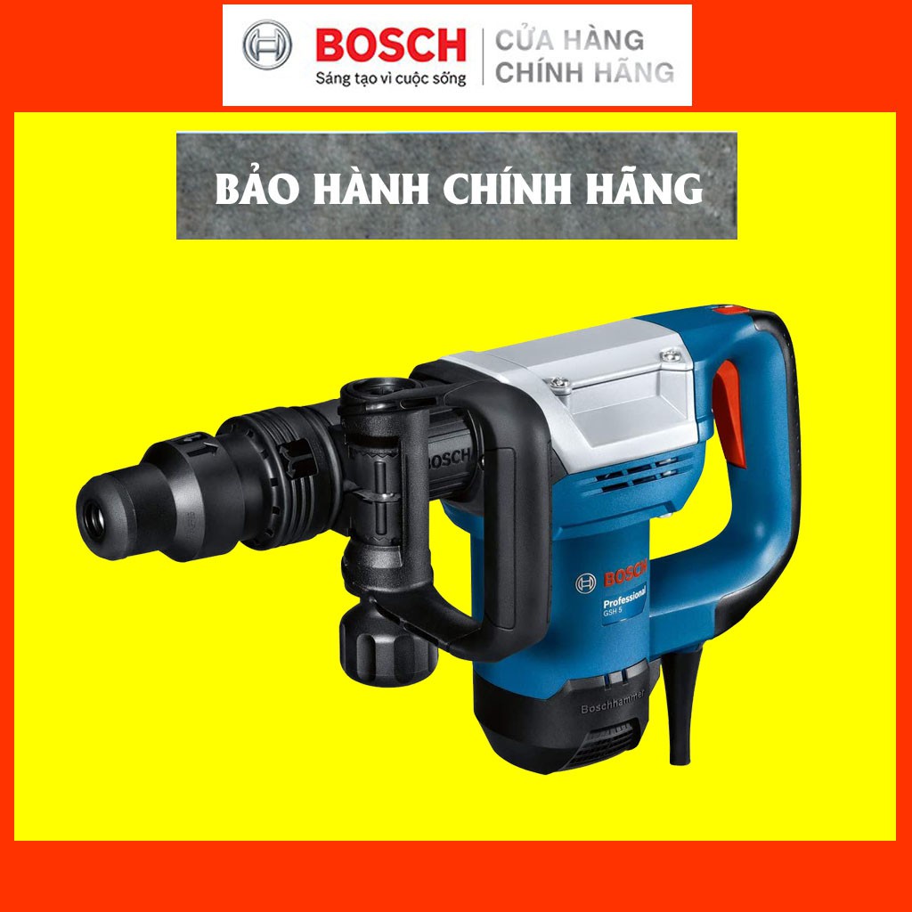 [CHÍNH HÃNG] Máy Đục Phá Bê Tông Bosch GSH 5, Mạnh Mẽ, Công Suất Lớn, Bảo Hành Dài Hạn