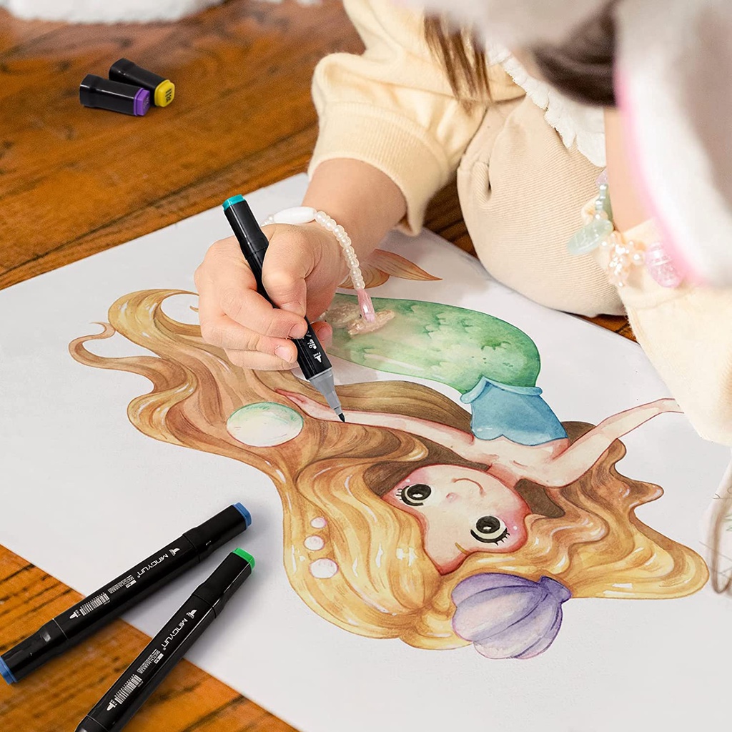 Bút màu Marker Touch Cool họa cụ tô màu dạ vẽ tranh anime Bộ 30/60/80 Lalunavn-B66