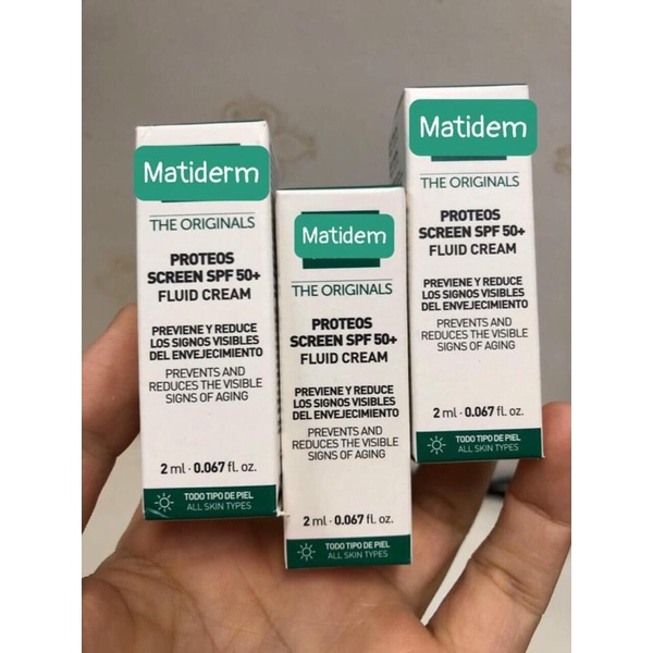 kem chống nắng matiderm 2ml