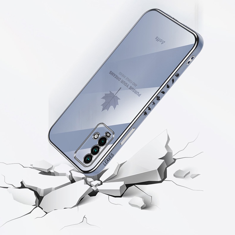 Ốp Điện Thoại Viền Vuông Mềm Họa Tiết Lá Phong Hoạt Hình 6D Cho Xiaomi Redmi 10 10C 10A 9 9T 9A 9C
