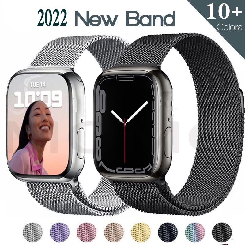 Dây Đeo Inox Milanese Cho Đồng Hồ Thông Minh Apple Watch Series 7 6 5 4 3 2 1 45mm 41mm