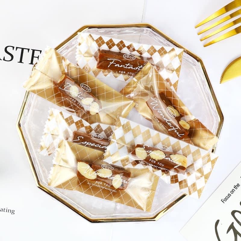 set 100 vỏ túi kẹo nougat kt 4x9cm