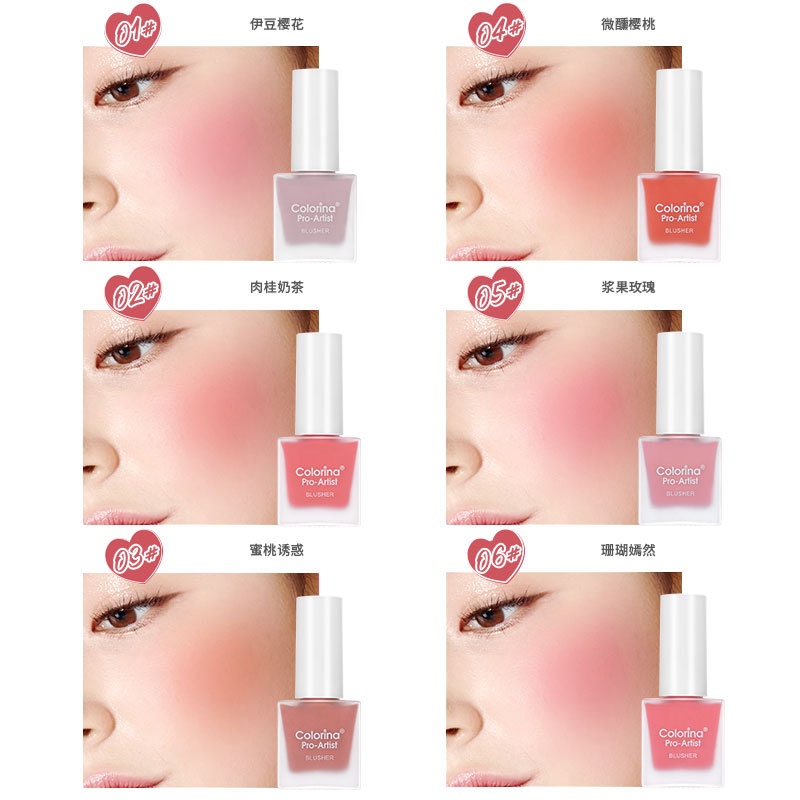 [Hàng mới về] Phấn má hồng dạng lỏng Colorina màu đơn sắc tự nhiên dưỡng ẩm làm sáng da | BigBuy360 - bigbuy360.vn