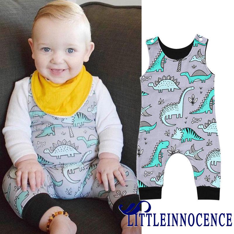 ❤XZQ-Dinosaur Kids Newborn Baby Boy Infant Print Romper Jumpsuit Bodysuit Outfits