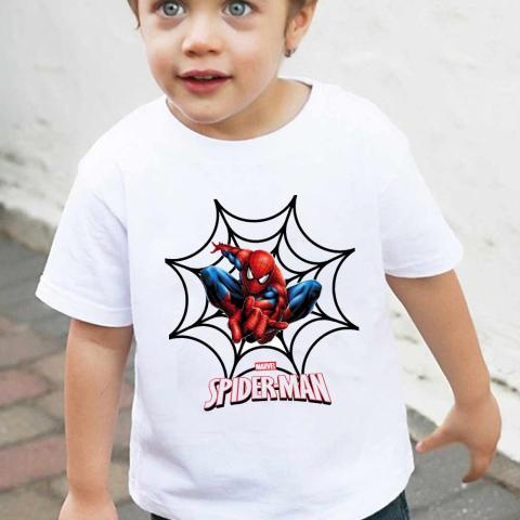 áo thun nam bé trai spider man the avenger coton co giản thoải mái