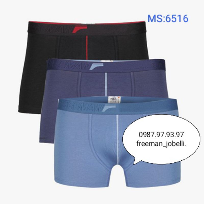 MS:6516,sịp đùi cotton 4 chiều, thương hiệu Freeman chính hãng