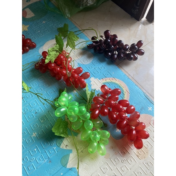 Chùm nho trang trí, 1 dây nho 4 chùm dài 120cm  decor cực đẹp, giống thật  95%