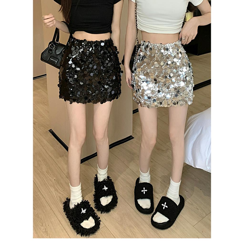 Chân Váy Chữ A Lưng Cao Đính Kim Sa Thời Trang Mùa Hè 2023 Cho Nữ