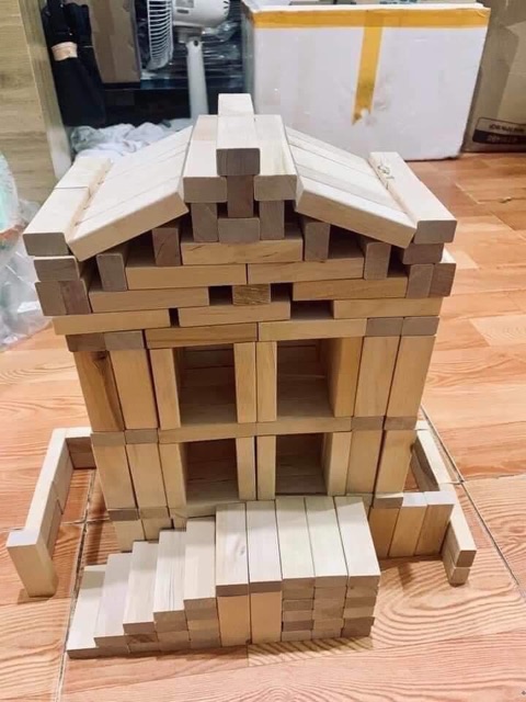 Thanh gỗ xếp hình sáng tạo cho bé thoả sức tưởng tượng lắp ghép sáng tạo