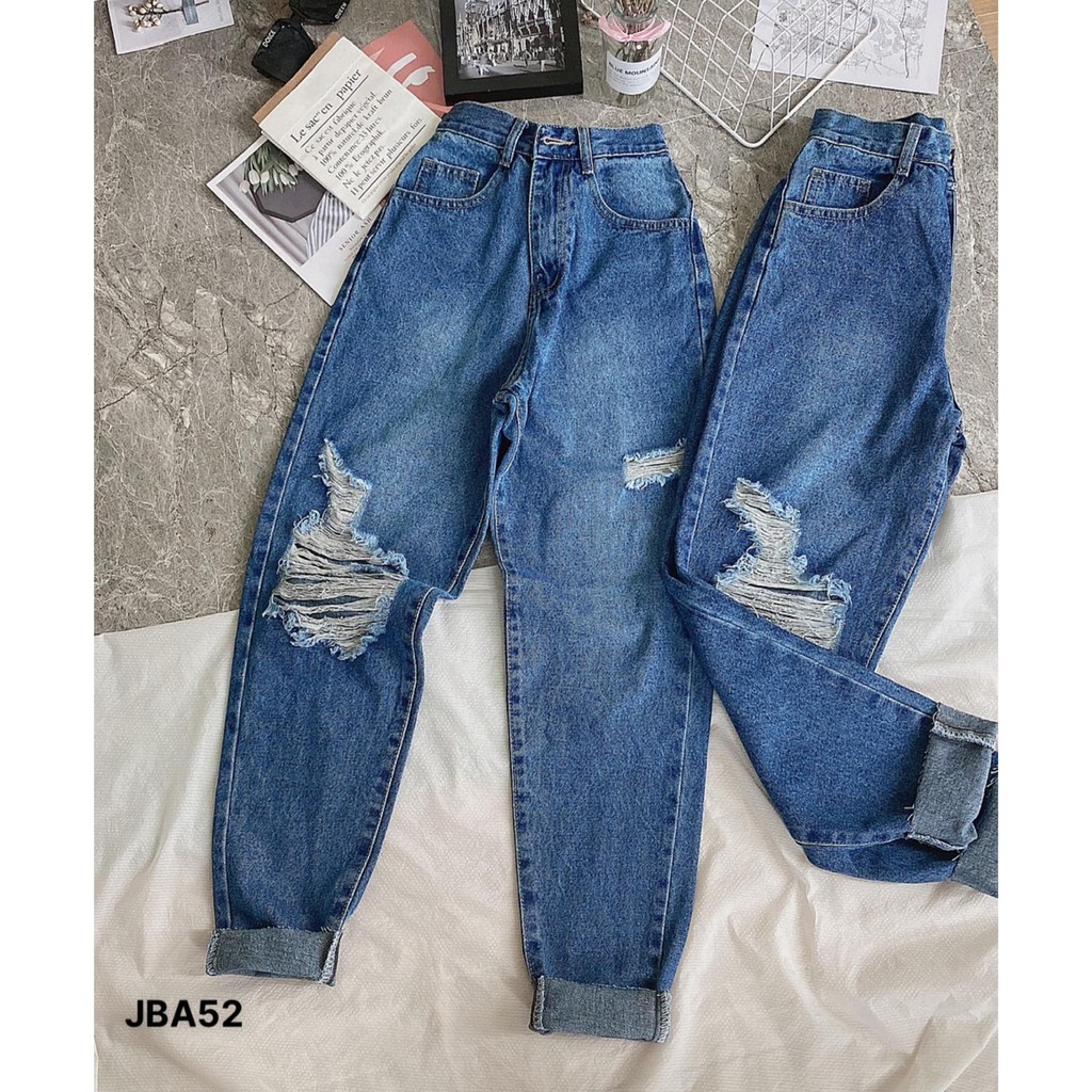 (MẪU MỚI-FREESHIP) Quần jean from thái rách tưa gối ❤️ CHIBEST_JBA52