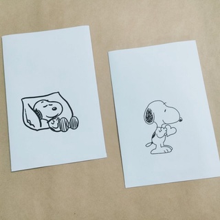 Túi giấy mini size 14x20cm gói hàng, đựng quà hình hoạt hình Snoopy dễ thương.