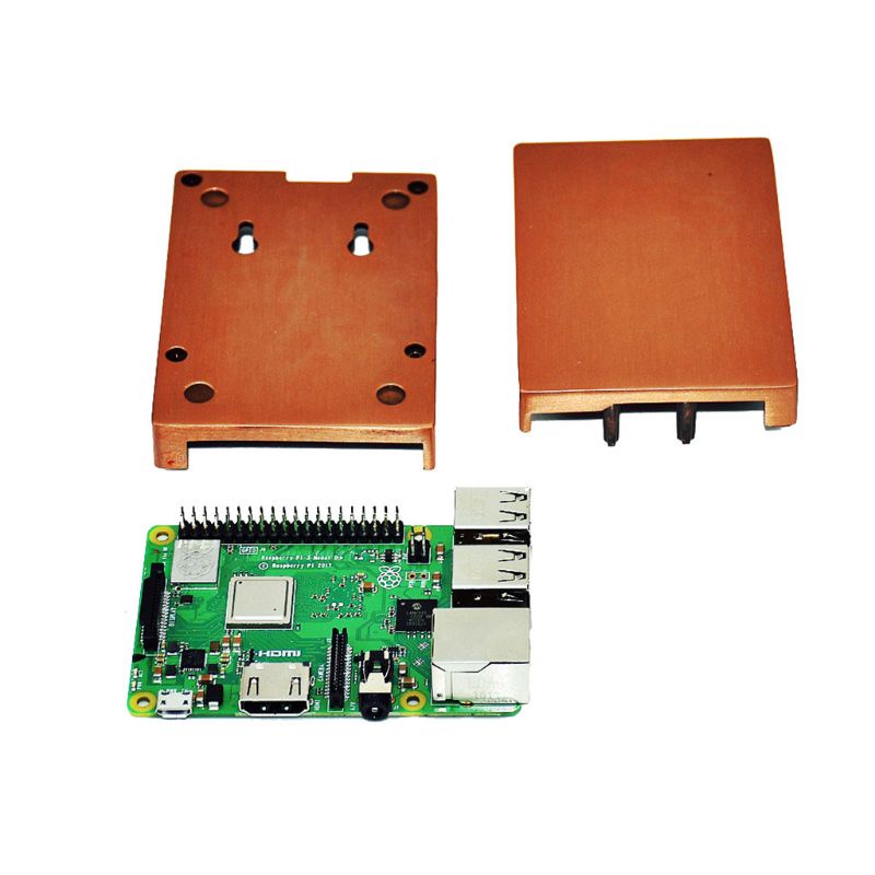 Vỏ Bảo Vệ Bằng Nhôm Đồng Cho Raspberry Pi 3 Model B B + Pi 2 Model B + Ac