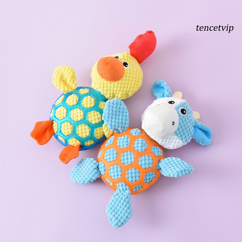 Đồ chơi nhồi bông bằng cotton PP hình thú hoạt hình làm sạch răng cho thú cưng