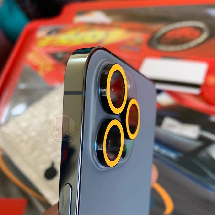 Kính cường lực camera chống lóa Phát Sáng Ban Đêm dành cho iP 12 13 11 Pro Max Mini XR XS Max viền kim loại