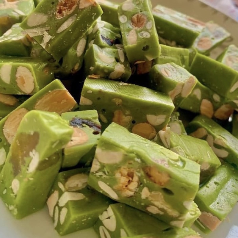 Kẹo nougat vị matcha