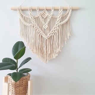 Mành macrame treo tường trang trí nhà cửa, homestay, quán cafe (W42)
