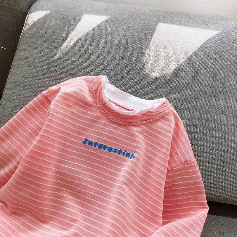 Áo Sweater Giả Hai Lớp Tay Dài In Họa Tiết Xinh Xắn Cho Bé Gái