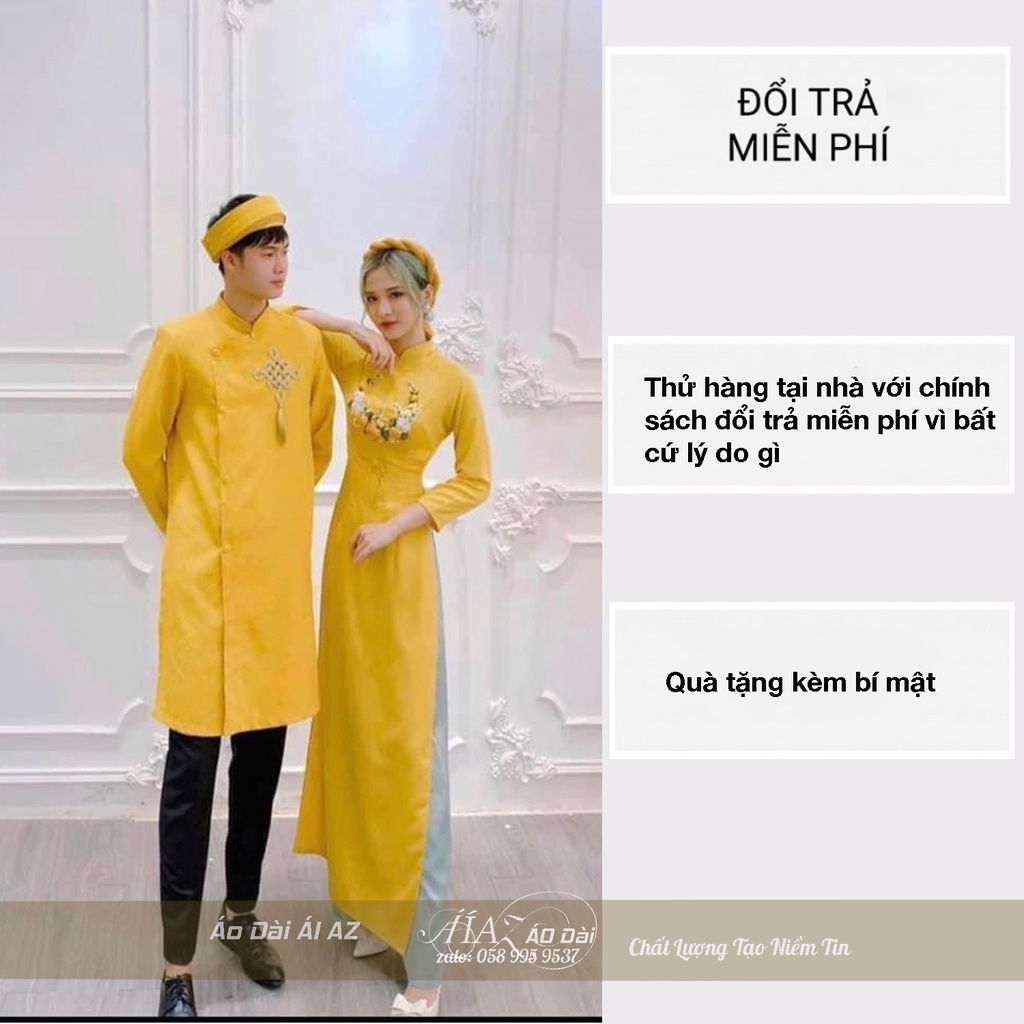 Áo Dài Bê Tráp Cô Dâu Chú Rể Nam Nữ Cách Tân BC01