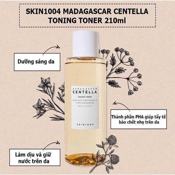 Nước Hoa Hồng Tinh Chất Rau Má Skin1004 Madagascar Centella Toning Toner Dịu Nhẹ và Lành Tính 210ml - Skinfa.