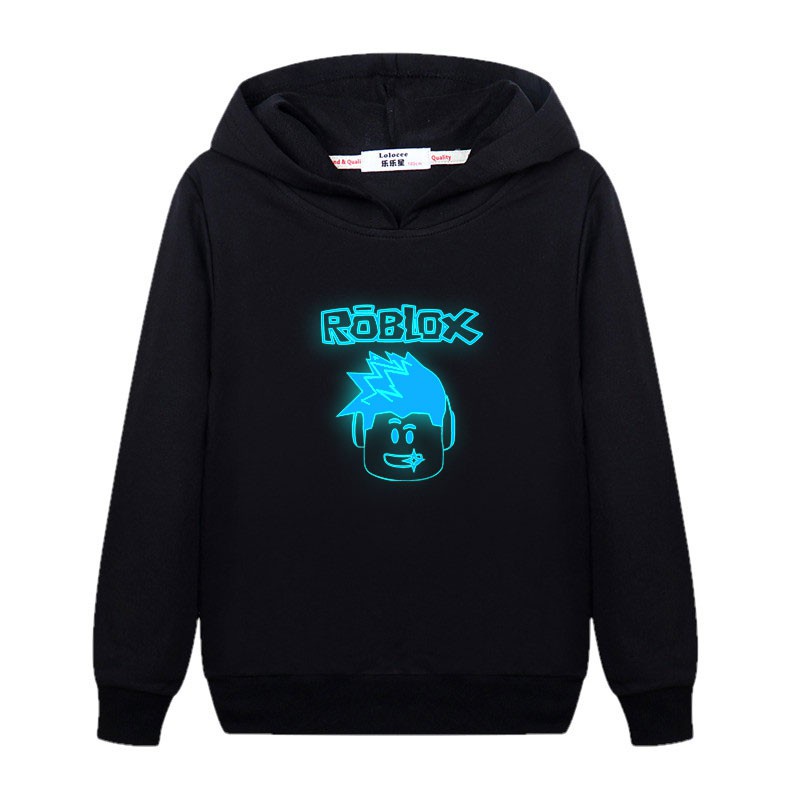 Áo hoodie tay dài in hình Roblox dạ quang cá tính cho nam