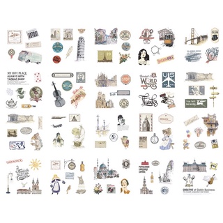 [YB058] Set 3 tờ washi sticker trang trí sổ