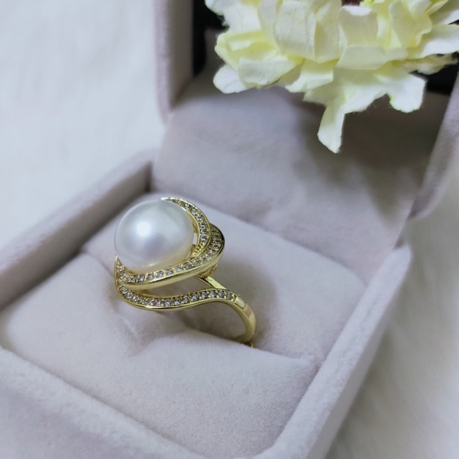 Bộ trang sức trai thật tự nhiên nuôi nước ngọt 10li trắng 4 món đã có hộp