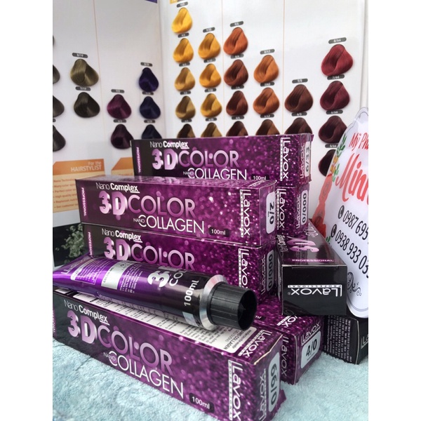 Kem Nhuộm Lavox Collagen 3D 100ml _Combo tặng kèm bao tay