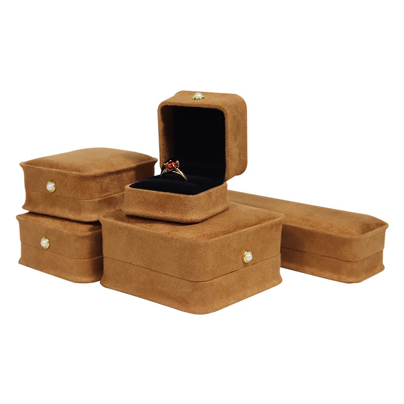 Hộp Đựng Trang Sức Bằng Flannel Cao Cấp Sáng Tạo Nhẫn hộp mặt dây chuyền hộp vòng đeo tay hộp vòng cổ hộp