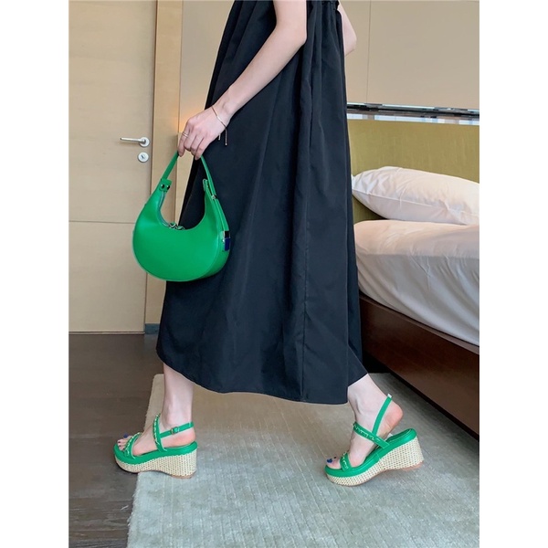 Giày Sandal Đế Cao Xuồng Viền Xích Sang Trọng Fullbox Hàng Quảng Châu Cao Cấp Loại 1