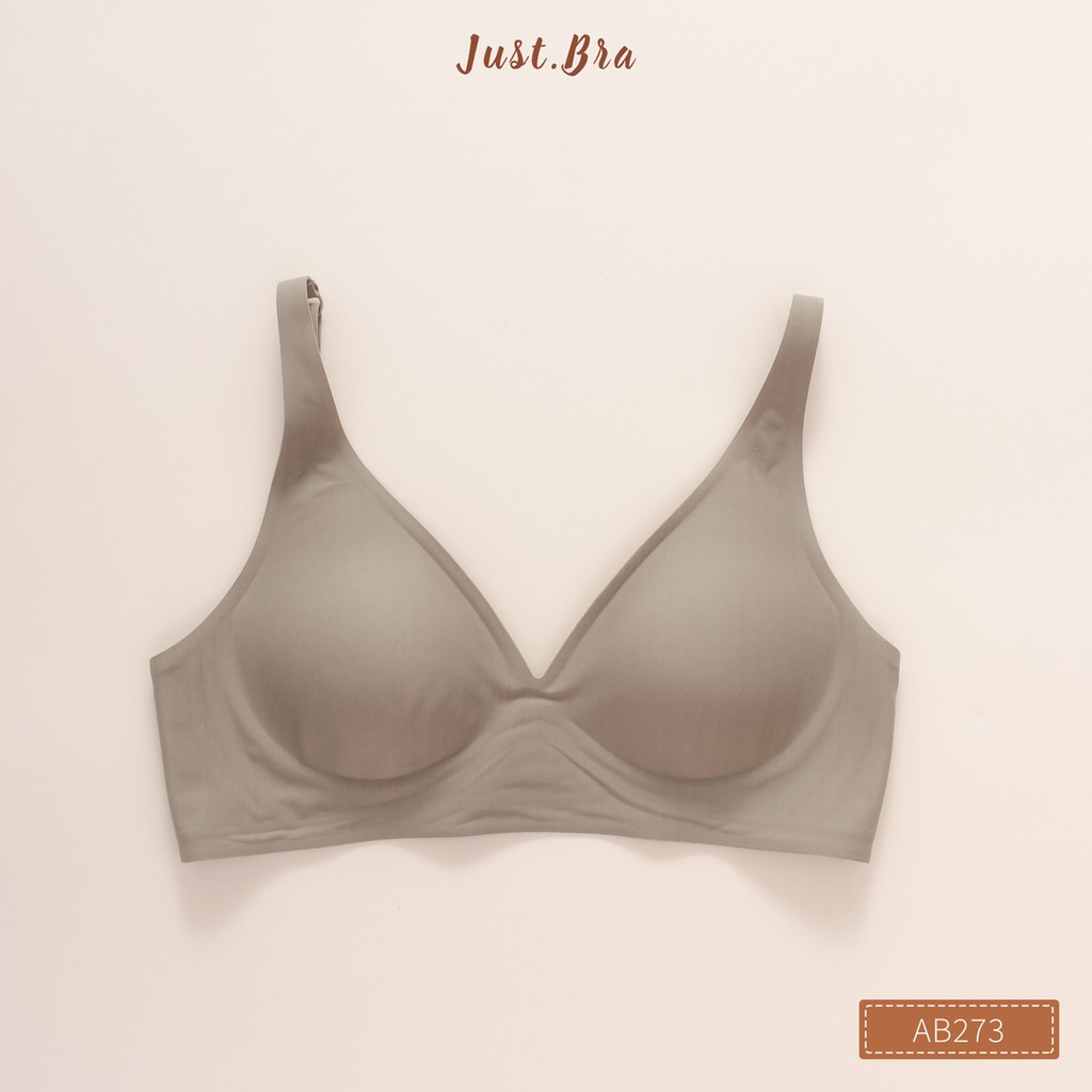 Áo ngực Just Bra thiết kế trơn chất su mịn êm ái, mút mỏng tiện lợi AB273