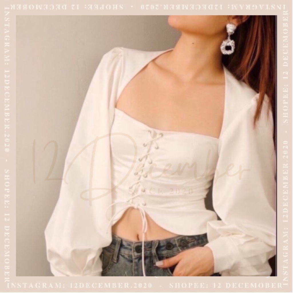 Áo Tay Bồng Đan Ngực Sexy Nữ Tính Chuẩn Form 12 December