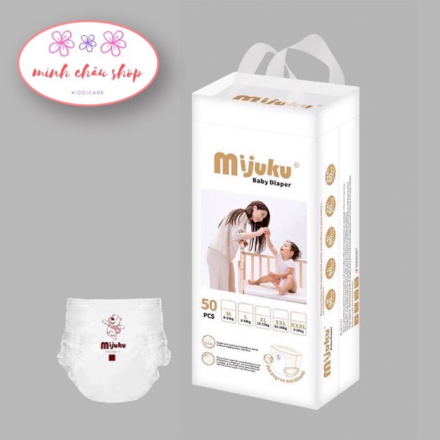 Tã Quần Mijuku- Size từ M đến XXXL- 50 miếng/ bịch