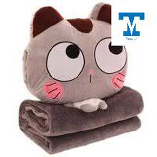 Bộ chăn gối văn phòng hình thú 3 in 1 đáng yêu gdhoaa159