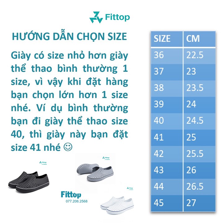 GIÀY NHỰA CAO CẤP NAM NƯ, GIÀY CẶP FITTOP