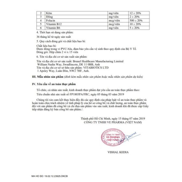 VIÊN BỔ SUNG SẮT FEROGLOBIN B12 HỘP 30V