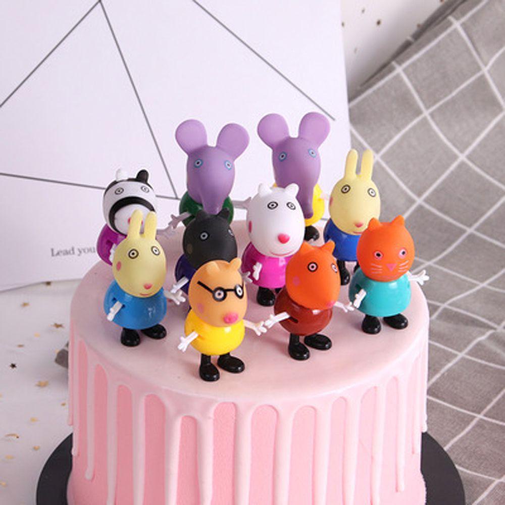 Mô Hình Chú Heo Hồng Hoạt Hình Bằng PVC Có Thể Di Chuyển Độc Đáo Trang Trí Nhà Cửa