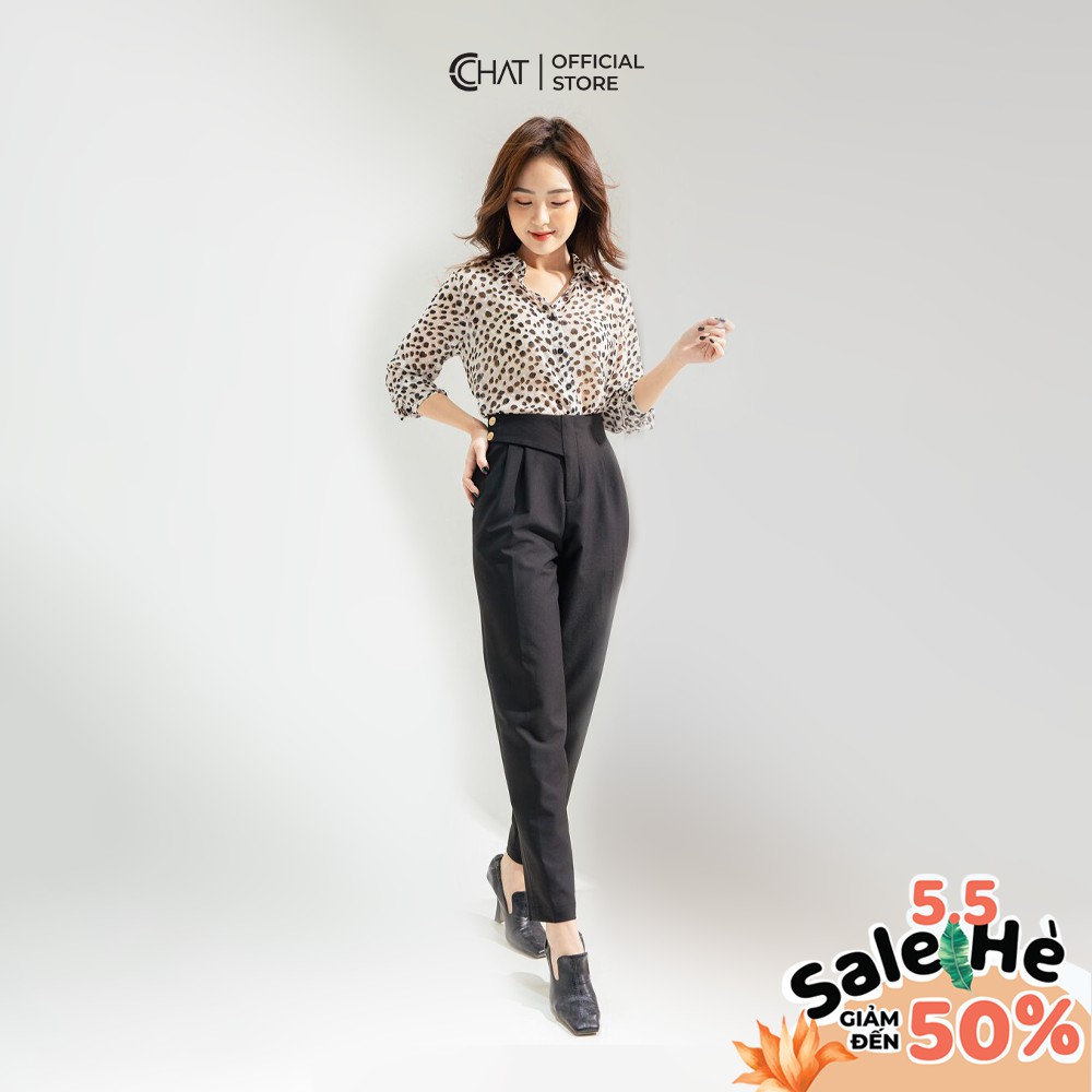 [Mã WABRWA8 giảm 15% đơn 99k] CCHAT Quần baggy cạp liền lệch